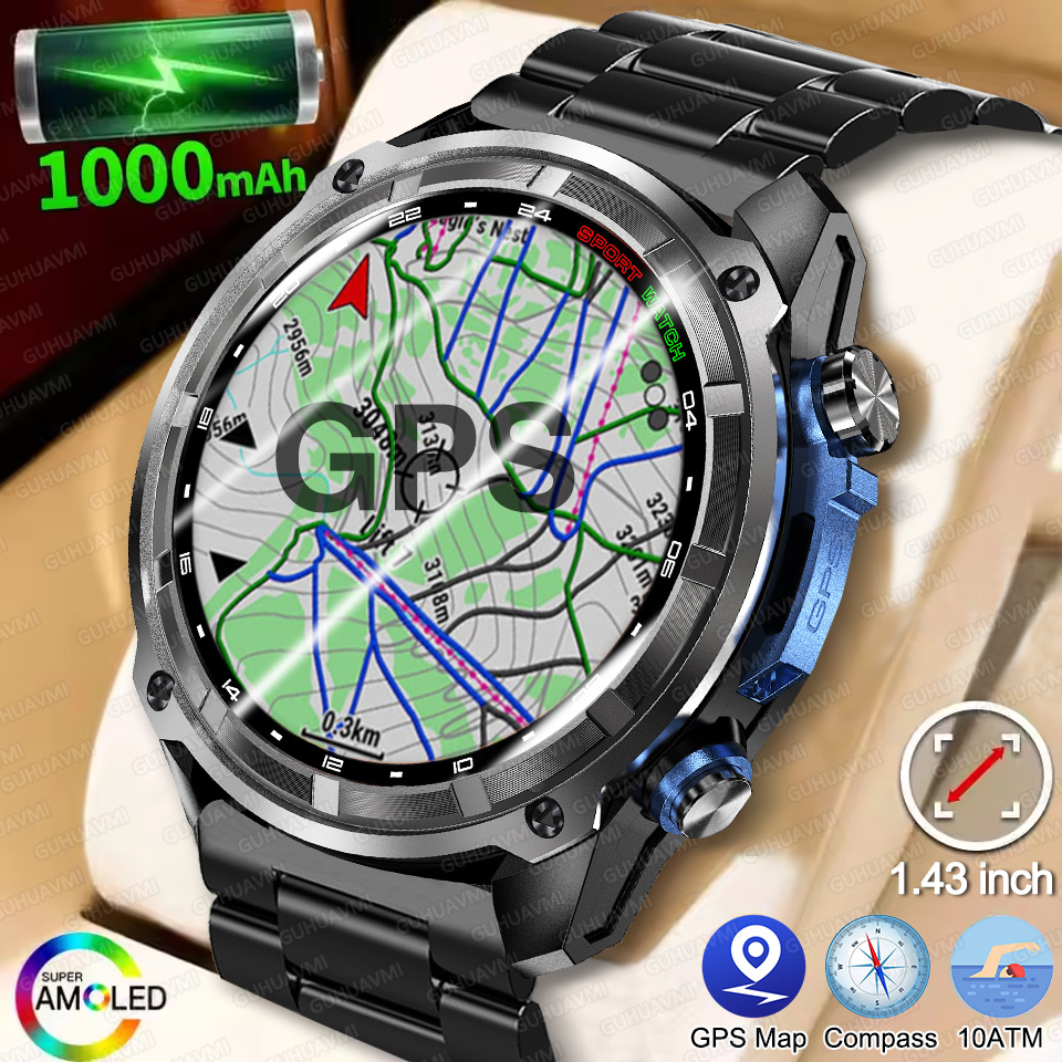 Smartwatch Nexus - T-Rex3 Pro GPS Offline Map 1000mAh
