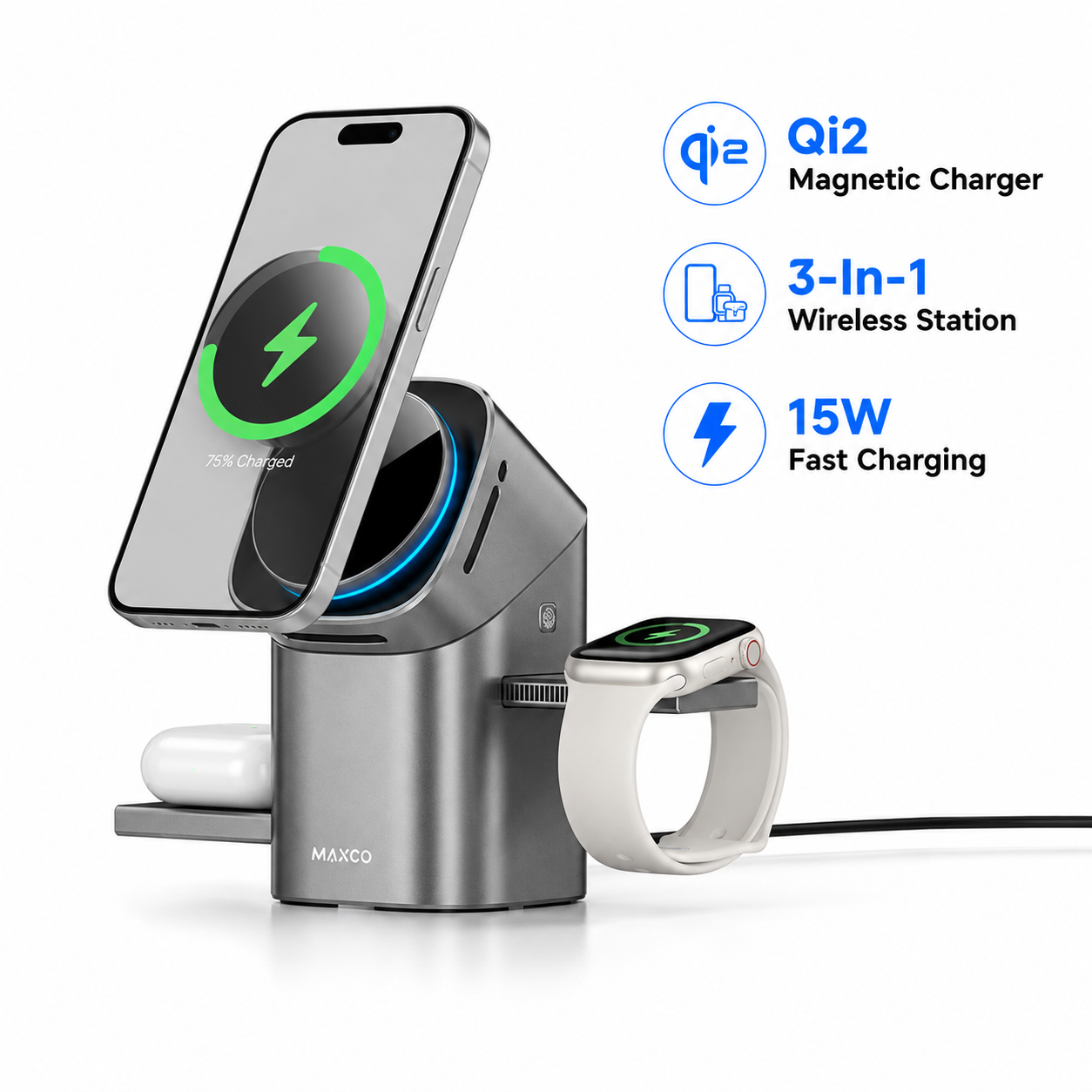 Smartwatch Ac - 2026 Qi2 Automatic Touch Magnetic Multi-function