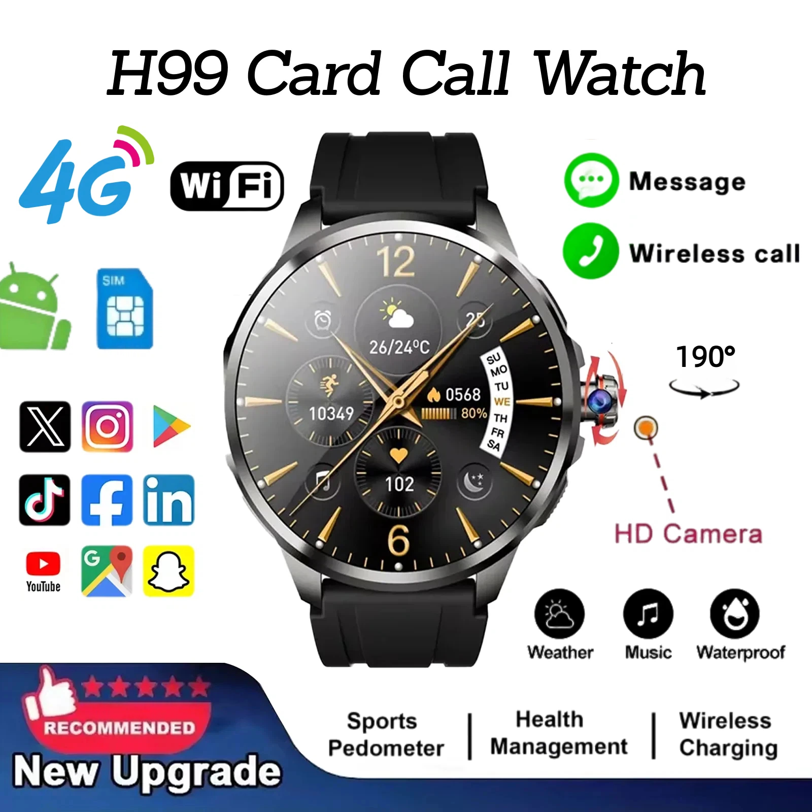 Smartwatch Nexus - H99 Smart Watch Android Watches Amoled