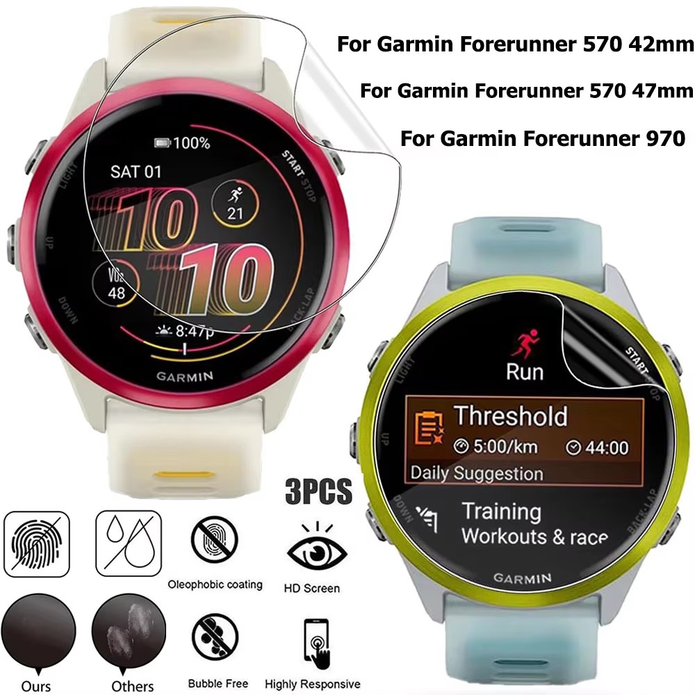 1-3Pcs Hydrogel Film For Garmi - Garmin Smartwatch Accessories avaliação e preço