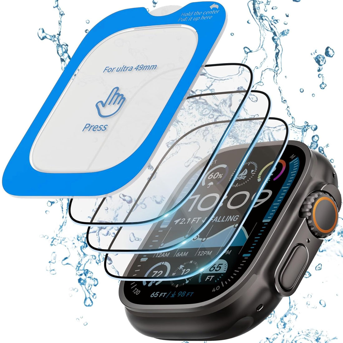 Tempered Glass Film Quick Past - Watch Face Protector avaliação e preço