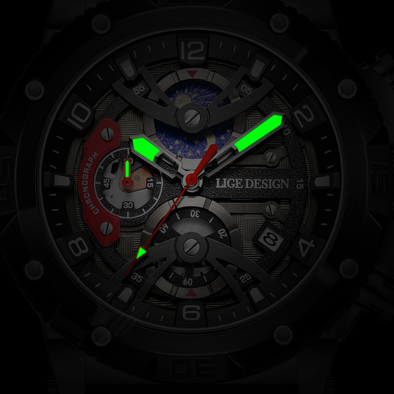 LIGE Top Brand Luxury Men Watc - Smartwatch Nexus avaliação e preço