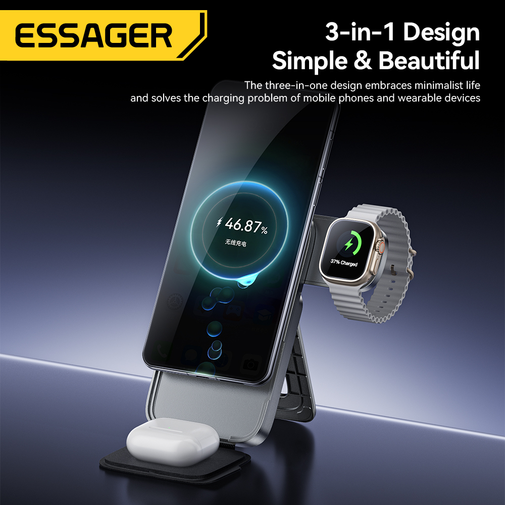 Essager 3-in-1 Portable Foldin - Smartwatch Ac avaliação e preço