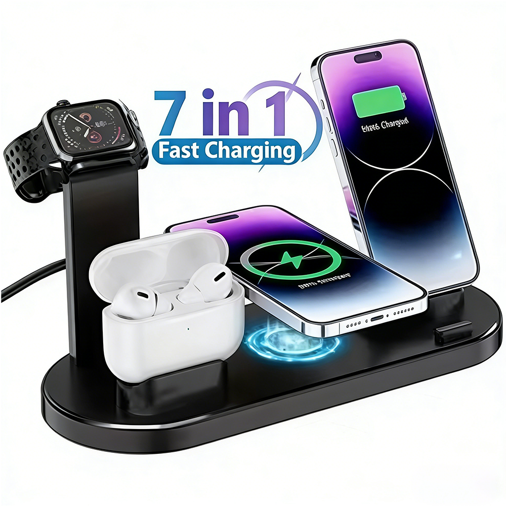 30W 7 in 1 Wireless Charger St - Smartwatch Ac avaliação e preço