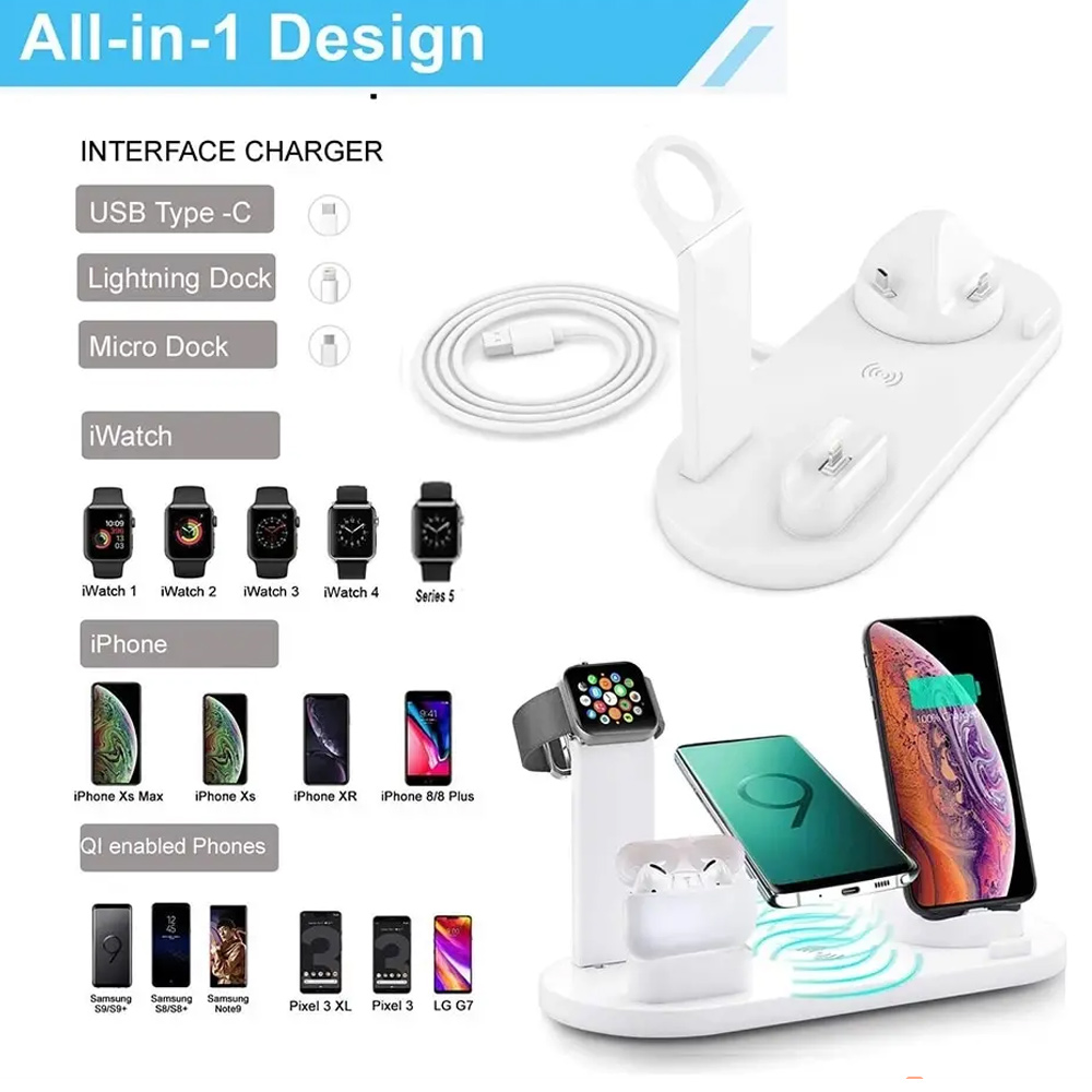 30W 7 in 1 Wireless Charger St - Smartwatch Ac avaliação e preço