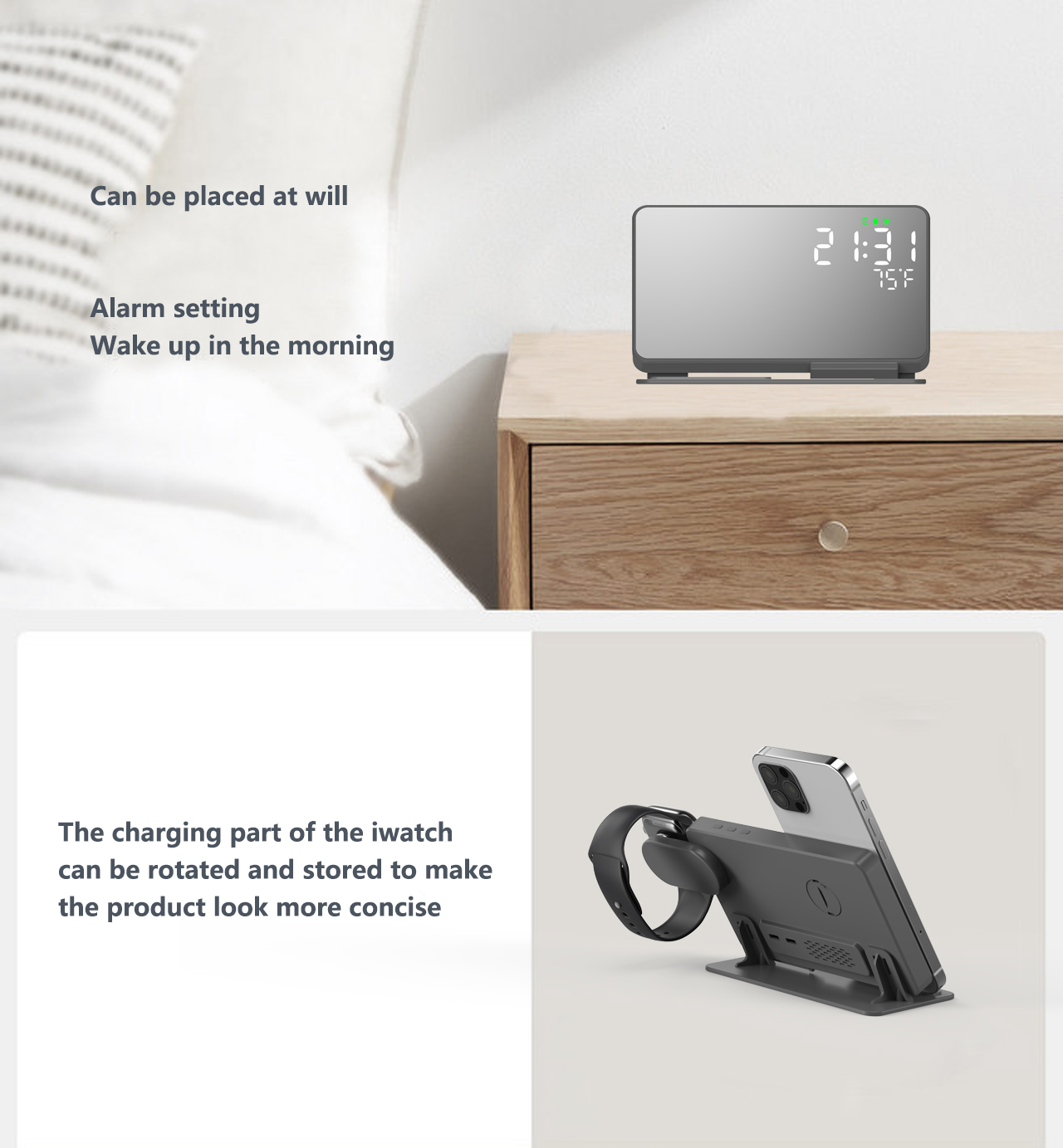 3 in 1 Wireless Charger For iP - Smartwatch Ac avaliação e preço