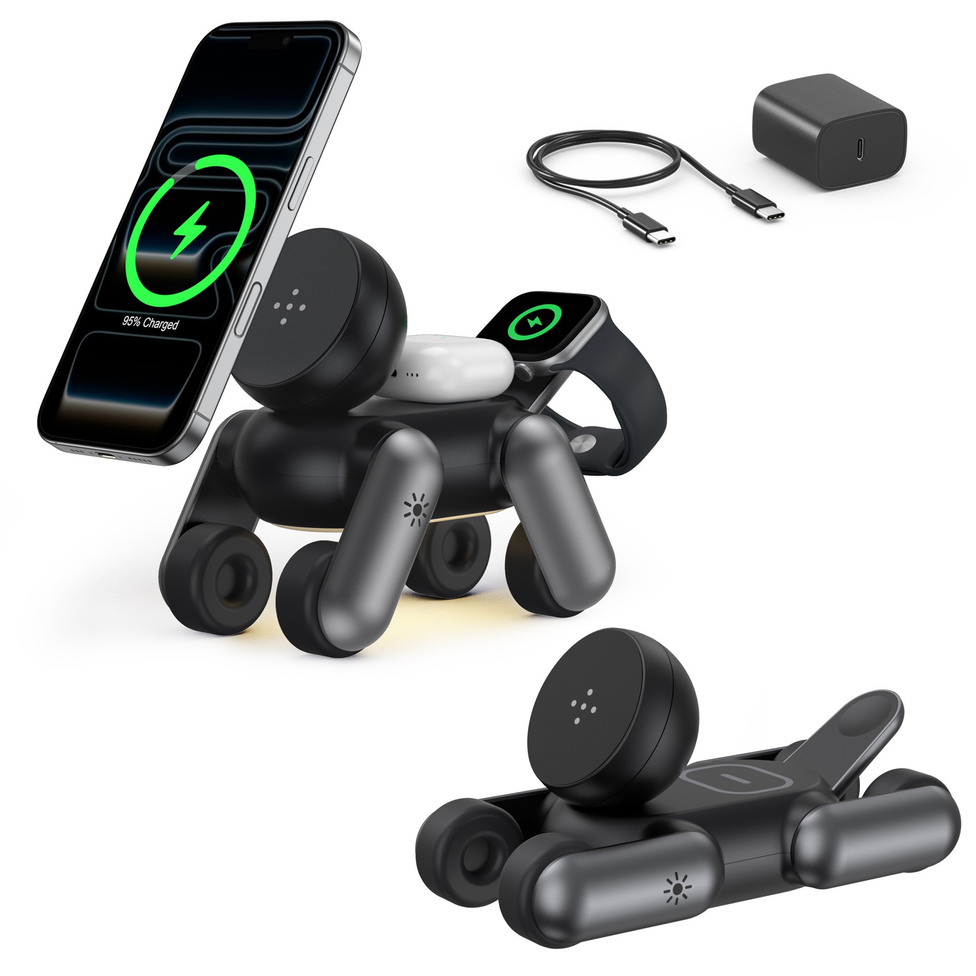 3-in-1 Magnetic Wireless Charg - Smartwatch Ac avaliação e preço