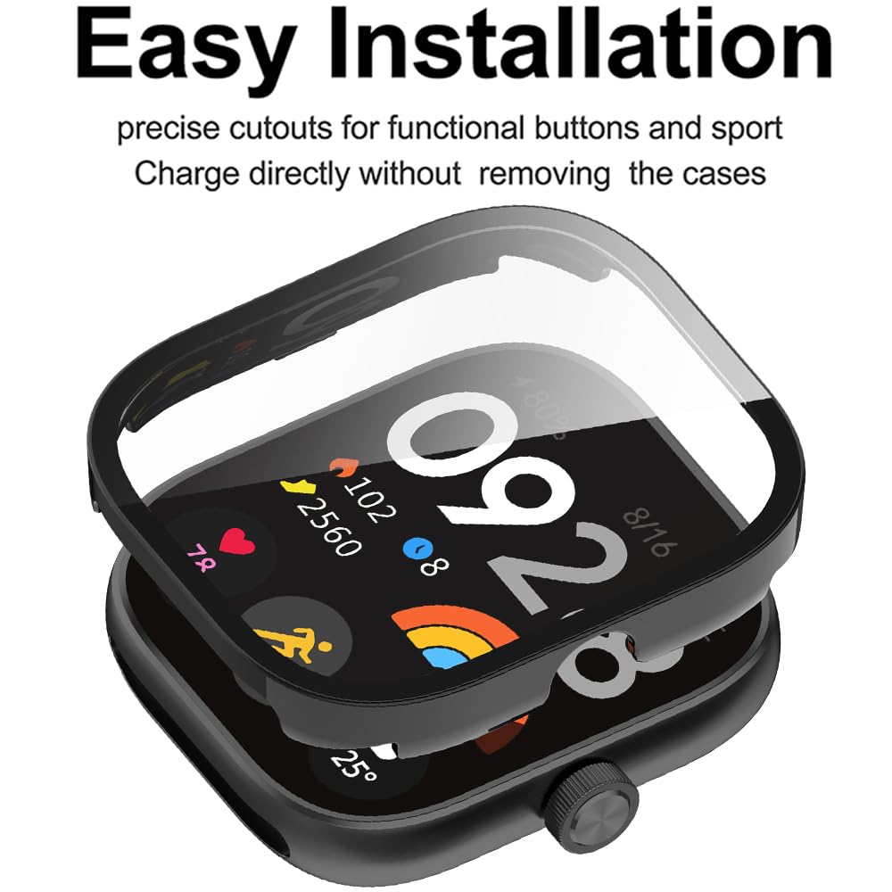Tempered Glass+Case For Xiaomi - Xiaomi Smartwatch Accessories avaliação e preço