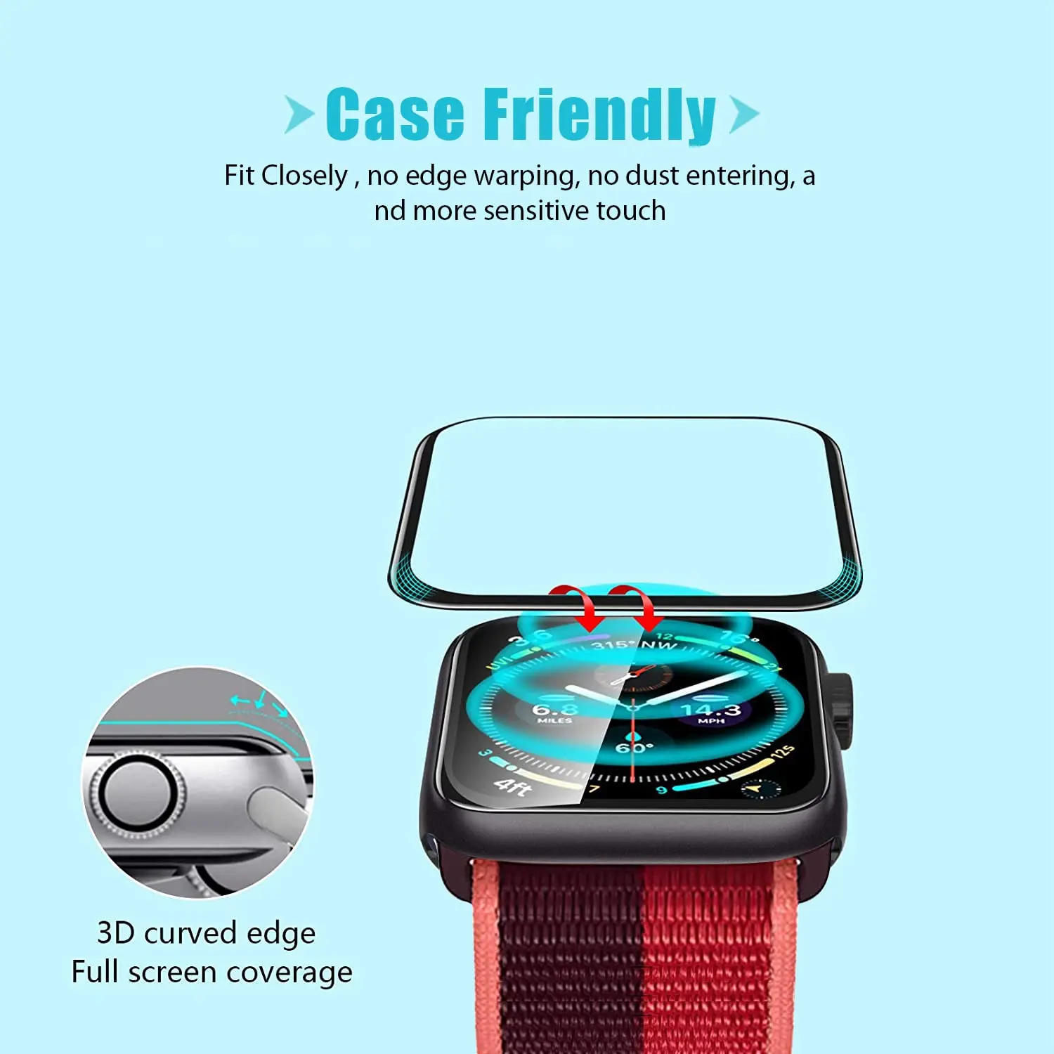 Screen Protector 3D Tempered F - Apple Smartwatch Accessories avaliação e preço