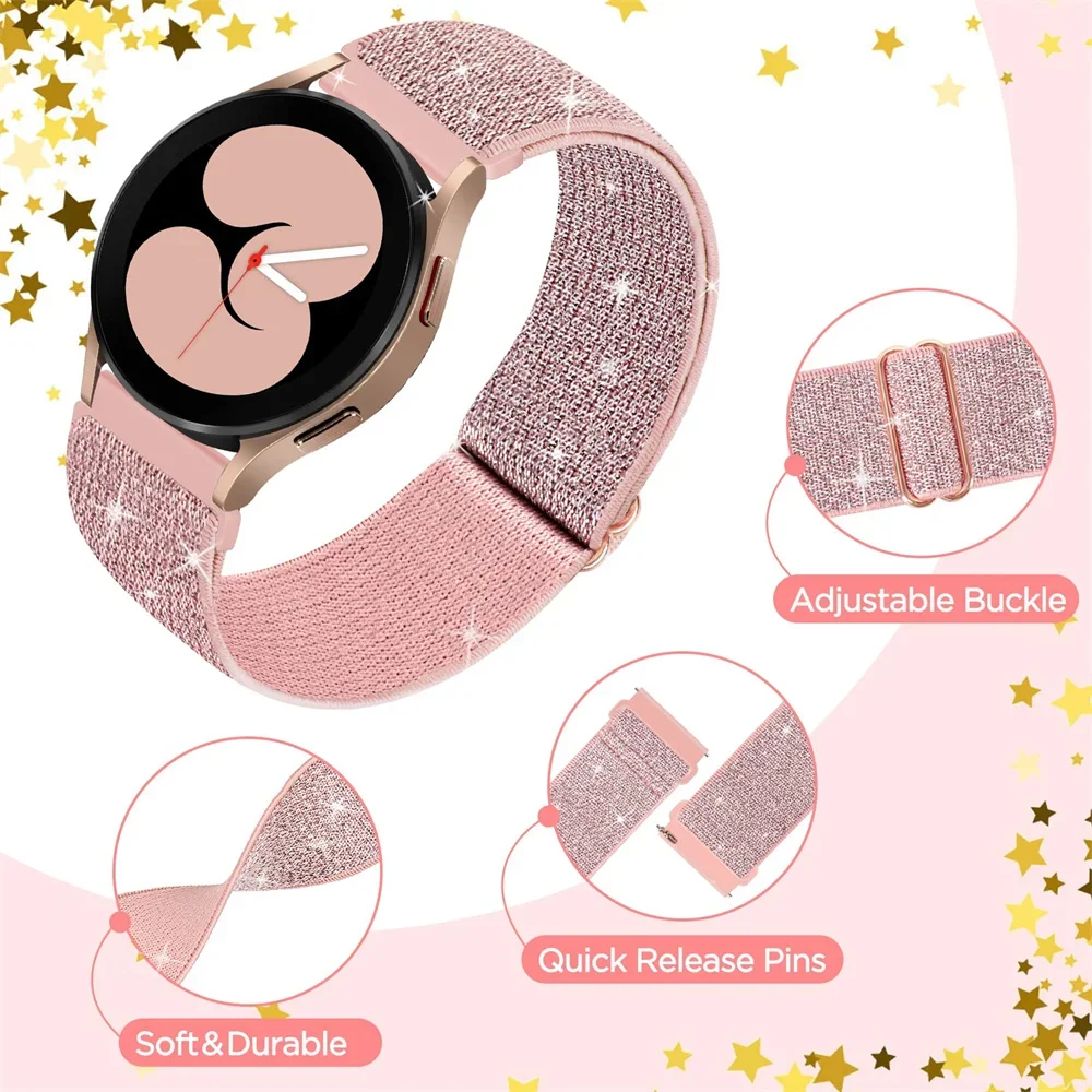 Elastic Shiny strap For Samsun - Titan Smartwatch Accessories avaliação e preço