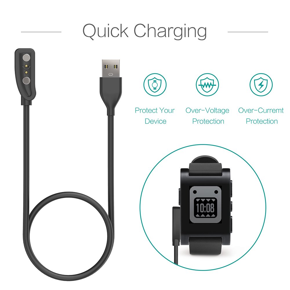 2-Pack Charger for Pebble Clas - Pebble Smartwatch Accessories avaliação e preço