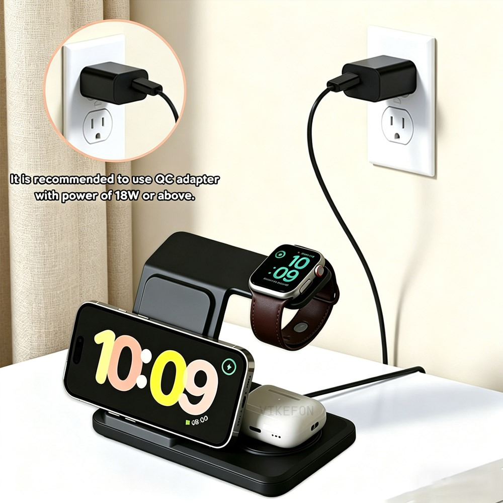 Wireless 3 IN 1 Charger Stand  - Smartwatch Ac avaliação e preço