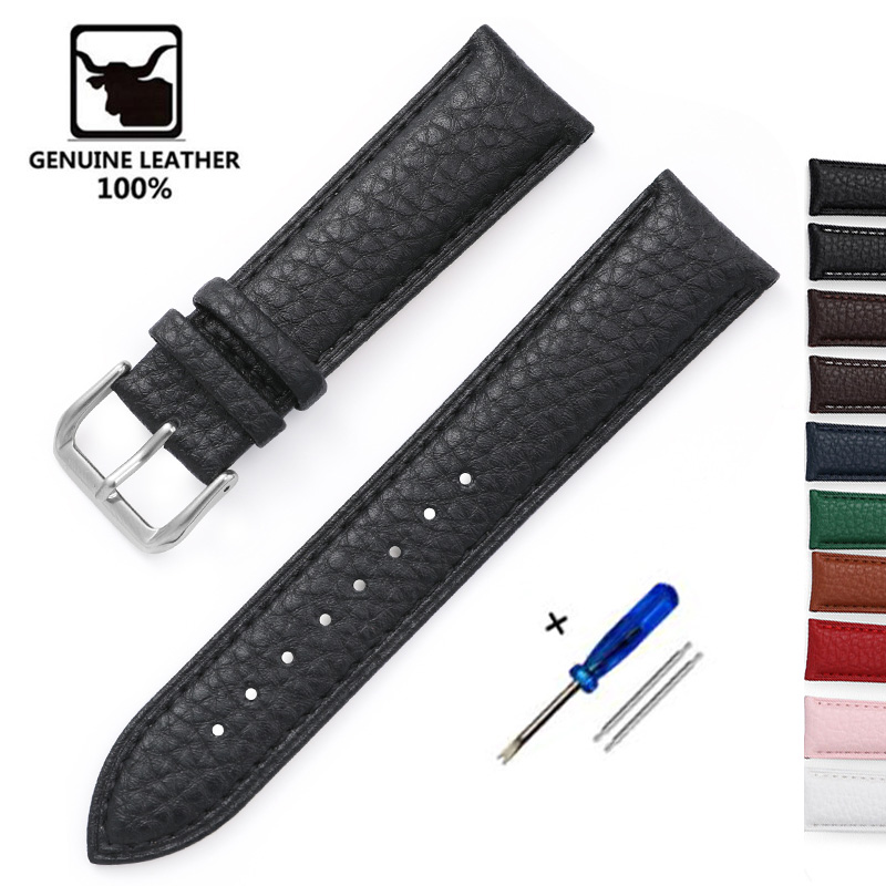 Litchi Pattern Soft Leather Wa - Nylon Nato Strap avaliação e preço