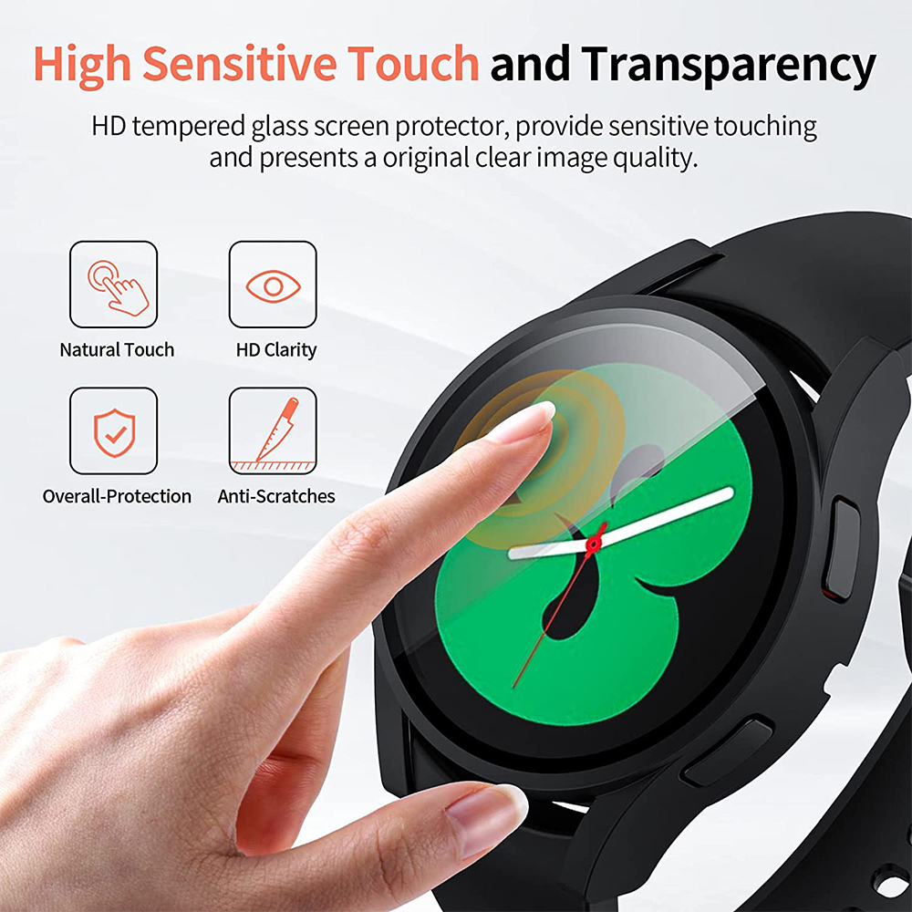 Tempered Glass+ PC Cover for S - Accessories For Galaxy Watch 5 avaliação e preço