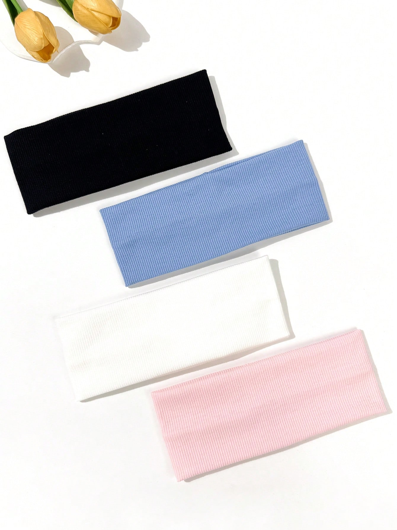 4-piece set of solid-color hai - Milanaise Mesh Band avaliação e preço