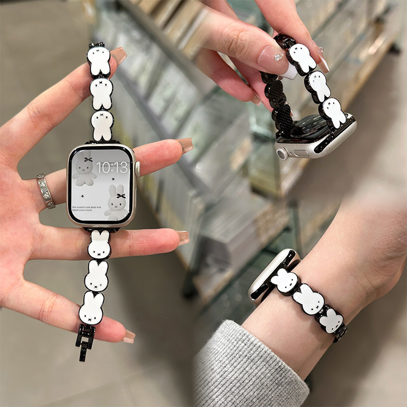 Miffy Rabbit Leather Watch Ban - Apple Smartwatch Accessories avaliação e preço