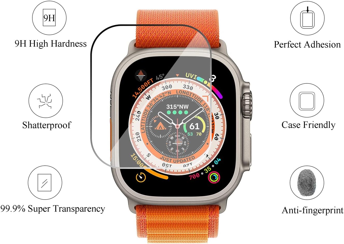Tempered Glass for Apple Watch - Watch Case Bumper avaliação e preço
