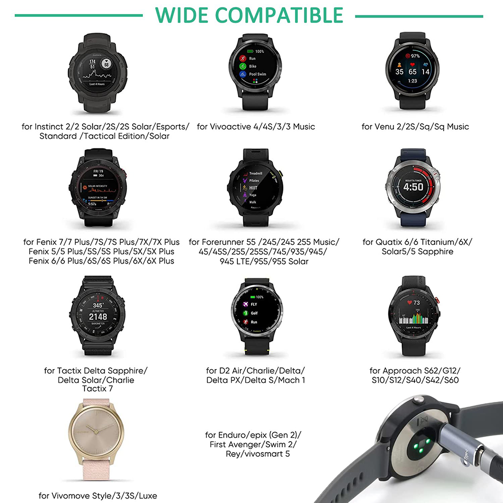 Type C/Micro USB/IOS Charging  - Garmin Smartwatch Accessories avaliação e preço