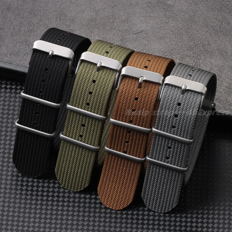 Ribbed Nylon Watch Strap 18mm  - Nylon Nato Strap avaliação e preço