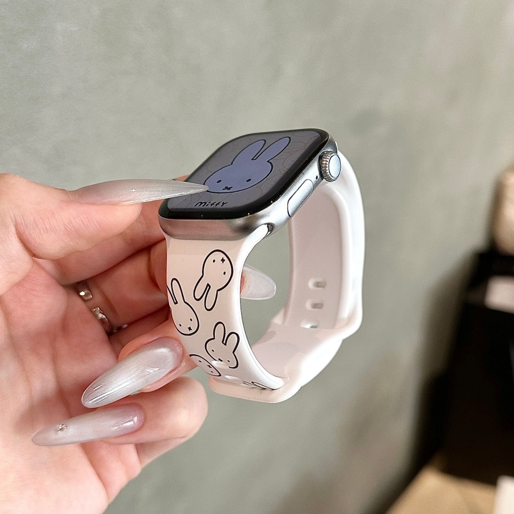 Cute Miffy Rabbit Cartoon Watc - Apple Smartwatch Accessories avaliação e preço