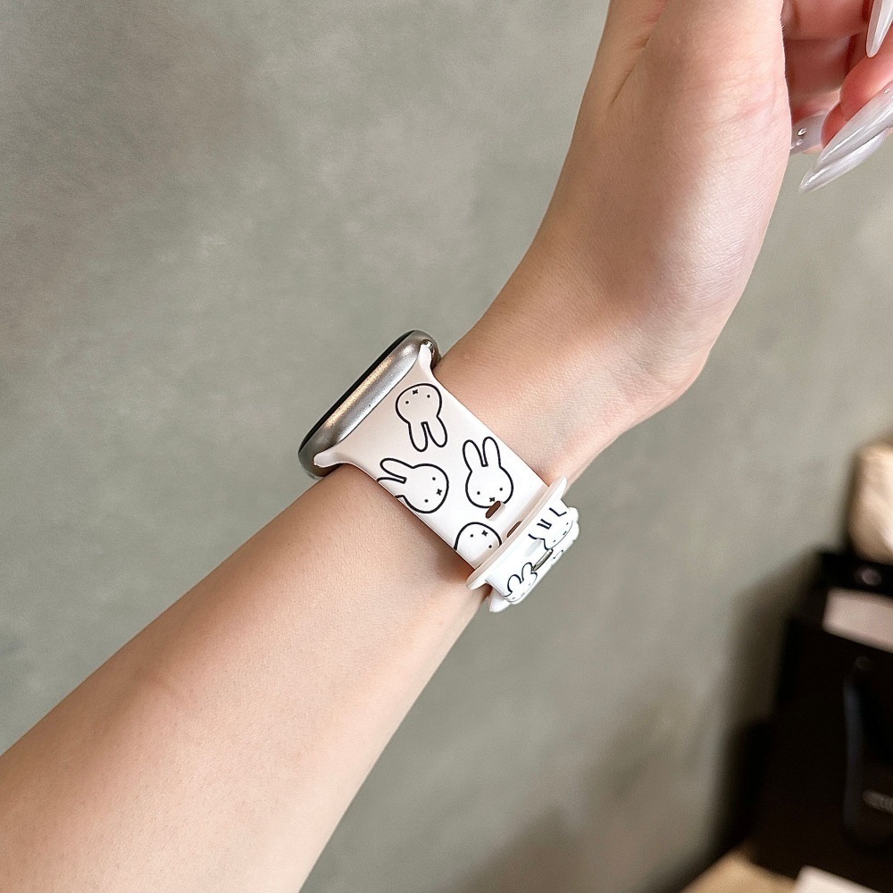 Cute Miffy Rabbit Cartoon Watc - Apple Smartwatch Accessories avaliação e preço