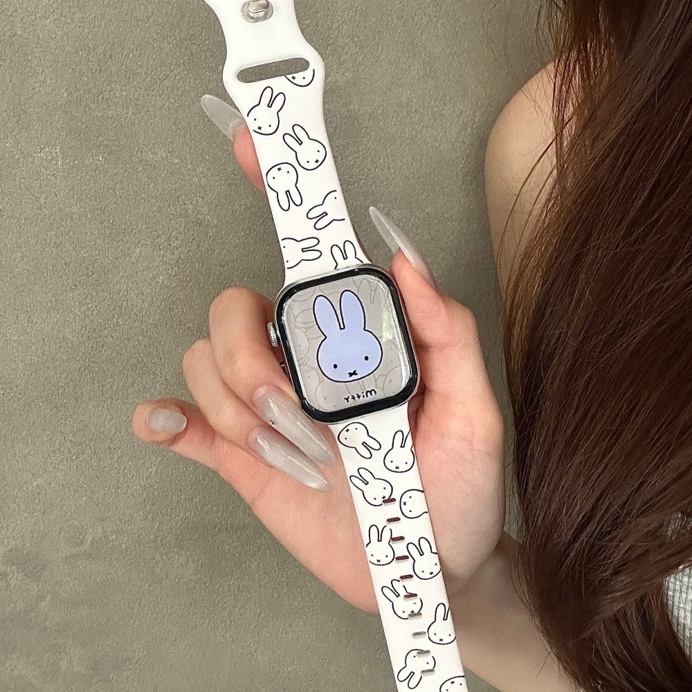 Cute Miffy Rabbit Cartoon Watc - Apple Smartwatch Accessories avaliação e preço