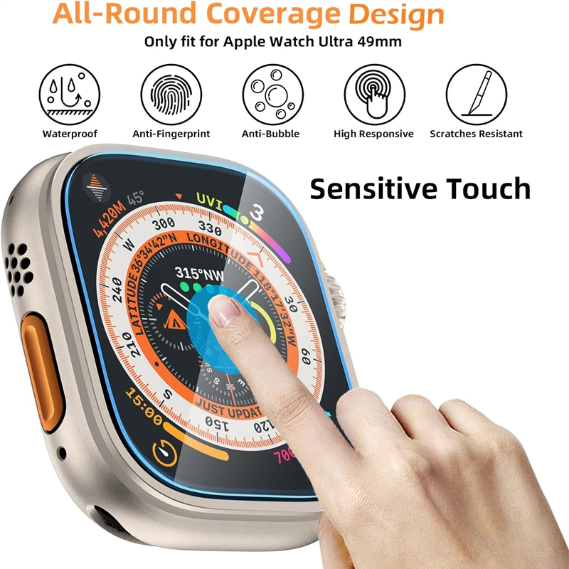 Tempered Glass For Apple Watch - Watch Case Bumper avaliação e preço