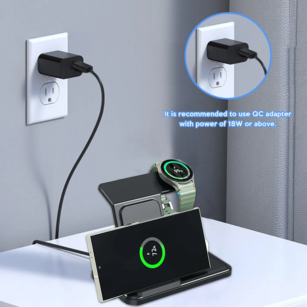 3 IN 1 Wireless Charger Statio - Smartwatch Ac avaliação e preço