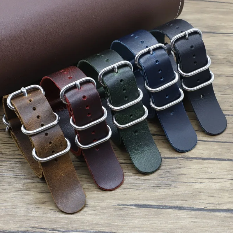 Vintage Genuine Leather Watch  - Nylon Nato Strap avaliação e preço