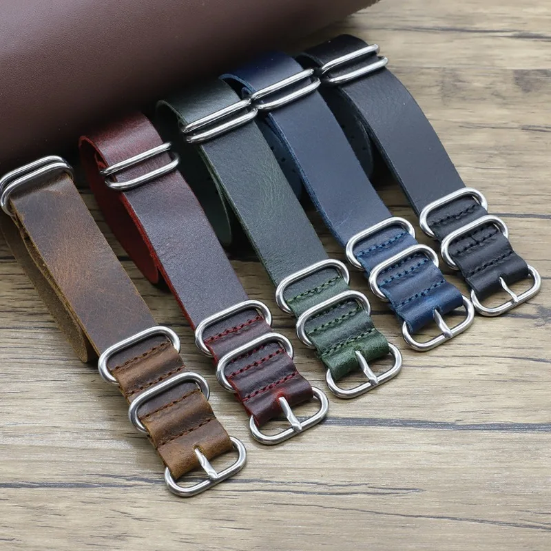Vintage Genuine Leather Watch  - Nylon Nato Strap avaliação e preço