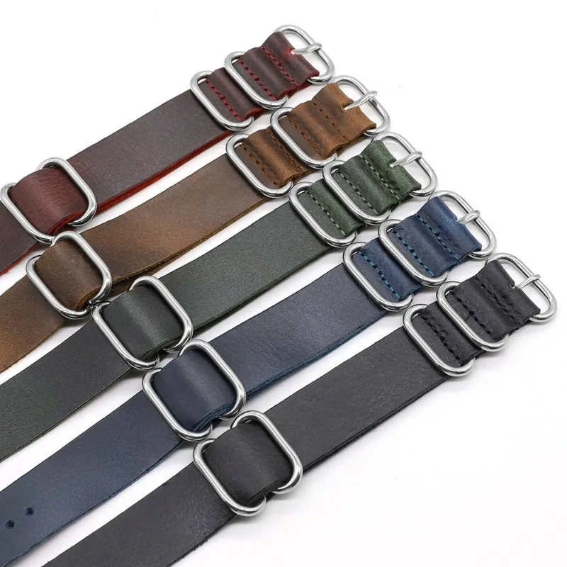 Vintage Genuine Leather Watch  - Nylon Nato Strap avaliação e preço