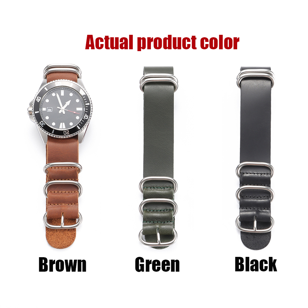 Vintage Genuine Leather Watch  - Nylon Nato Strap avaliação e preço