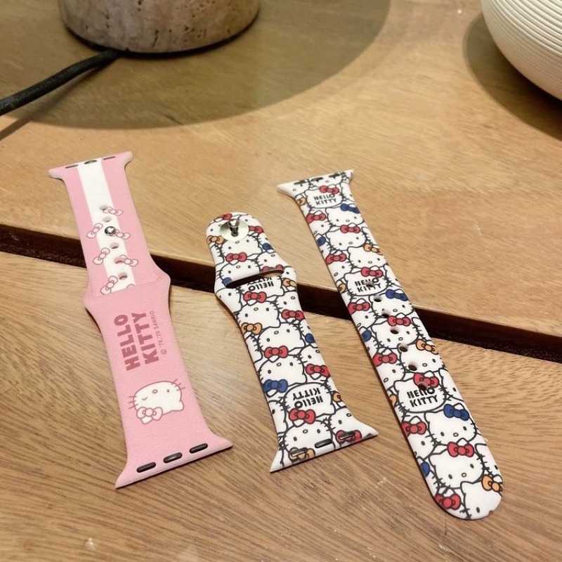 Anime Sanrio Cute Hello Kitty  - Apple Smartwatch Accessories avaliação e preço