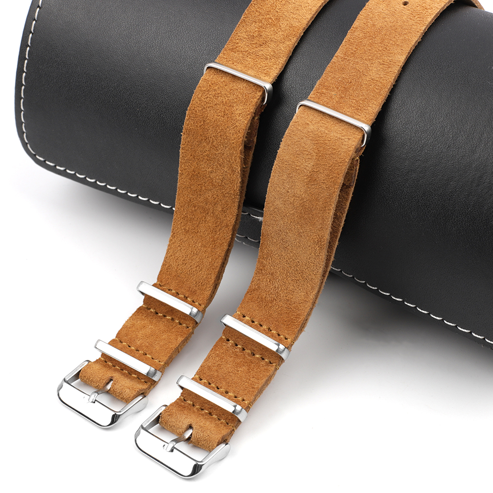 Soft Retro Suede Genuine Leath - Nylon Nato Strap avaliação e preço