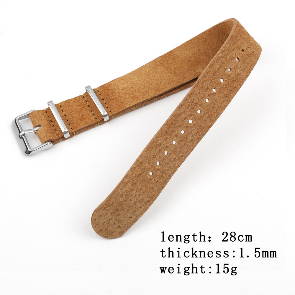 Soft Retro Suede Genuine Leath - Nylon Nato Strap avaliação e preço