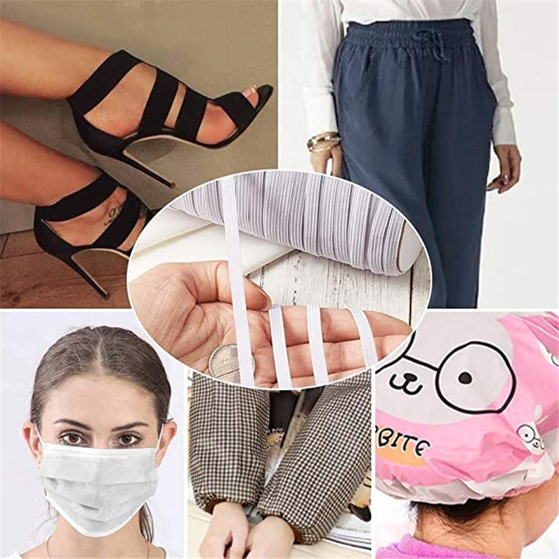 White Black 3mm Flat Elastic B - Milanaise Mesh Band avaliação e preço