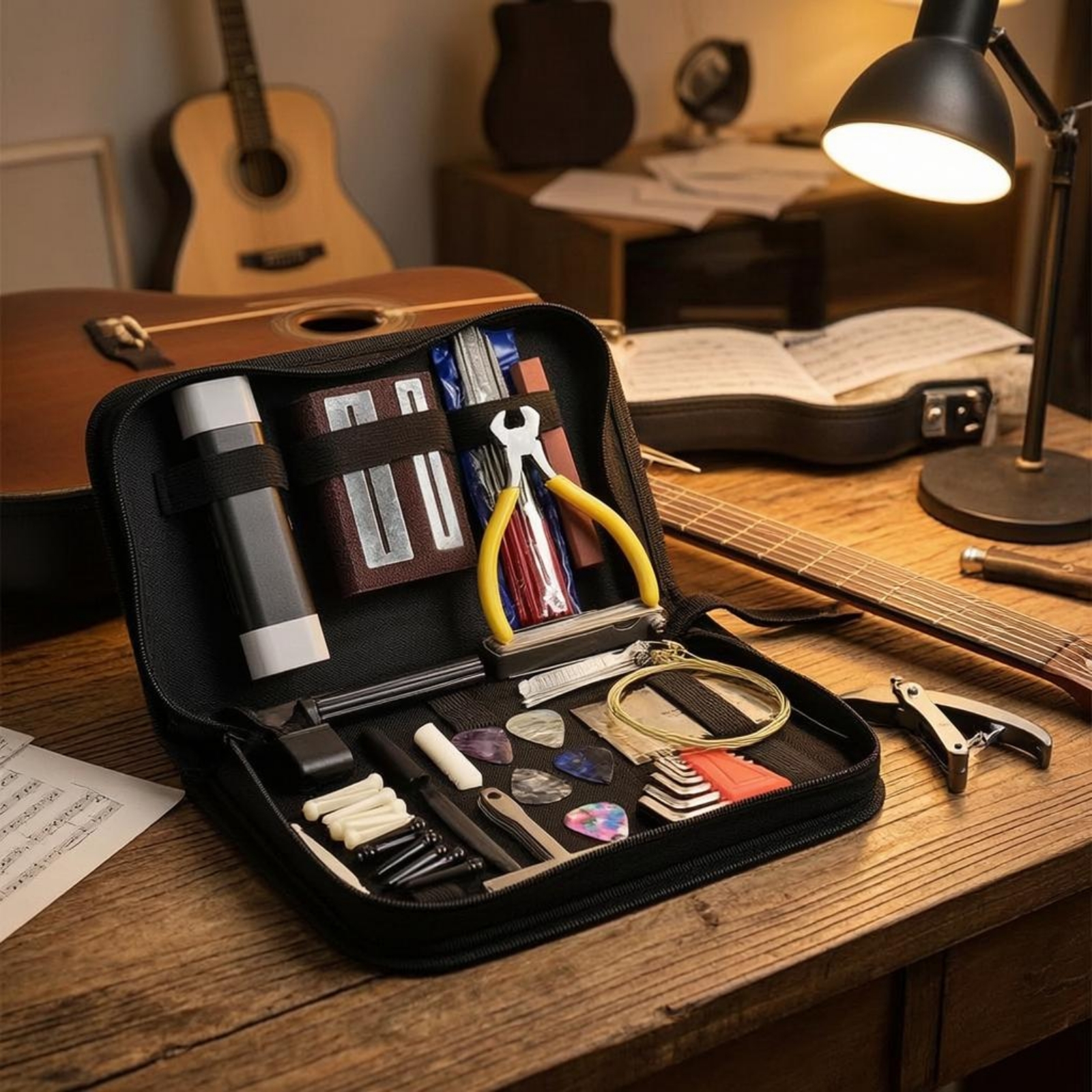 Guitar Repair Toolkit Black Zi - Tool Kit Strap Change avaliação e preço