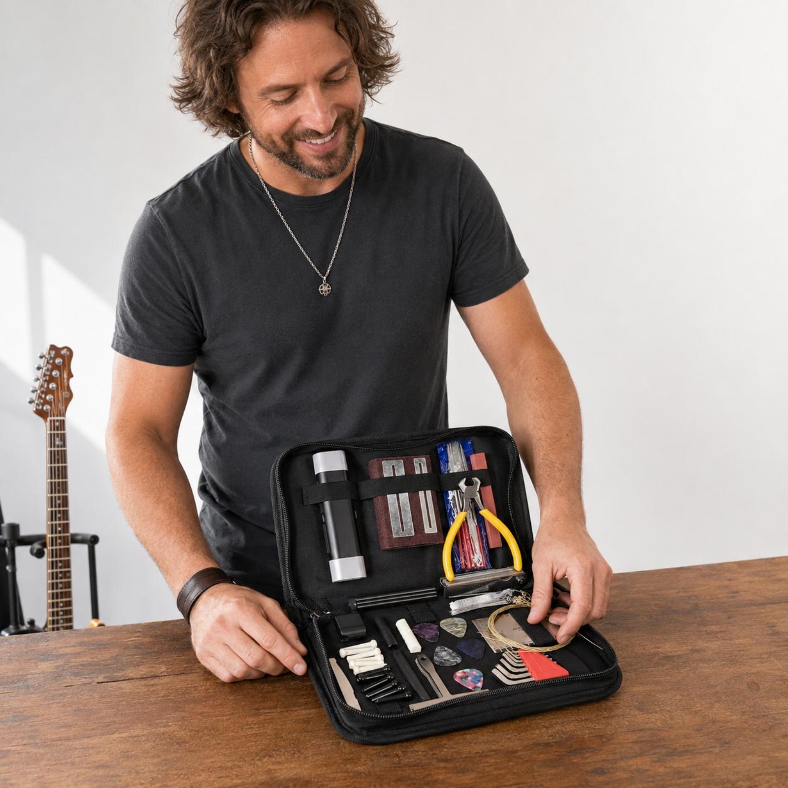 Guitar Repair Toolkit Black Zi - Tool Kit Strap Change avaliação e preço