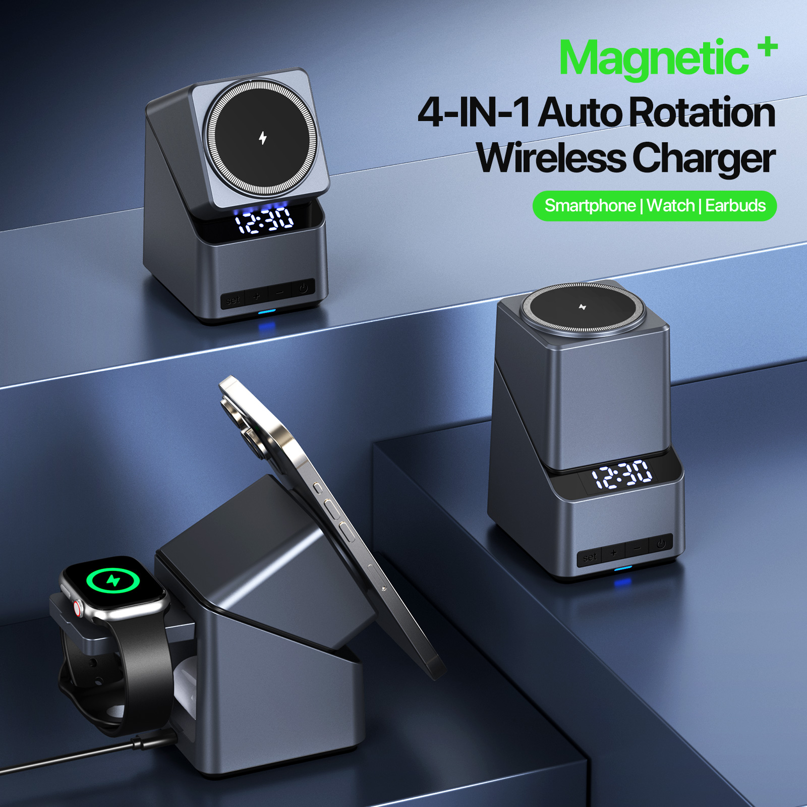 Magnetic 4 in 1 Auto Rotation  - Smartwatch Ac avaliação e preço