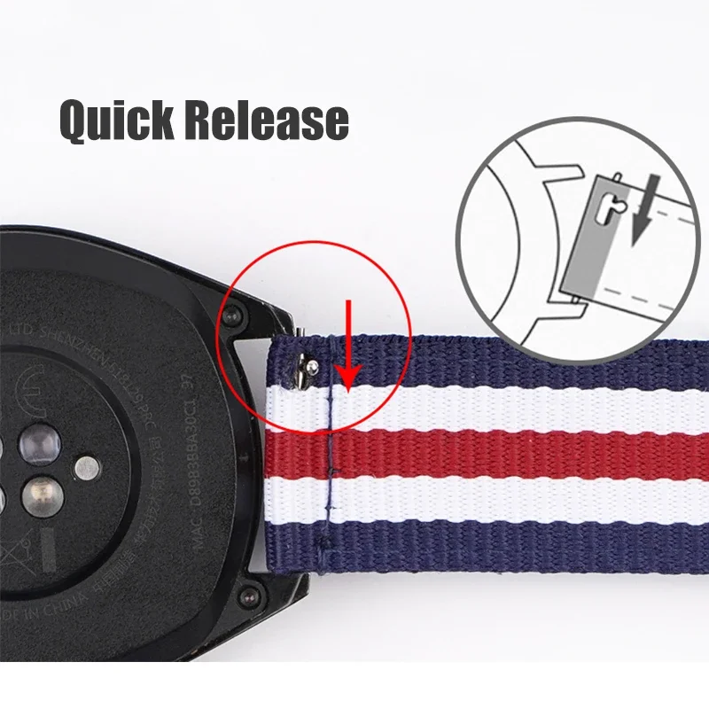 20mm 22mm Woven Nylon Strap fo - Nylon Nato Strap avaliação e preço