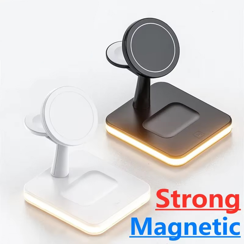 3 in 1 Wireless Chargers Stand - Smartwatch Ac avaliação e preço