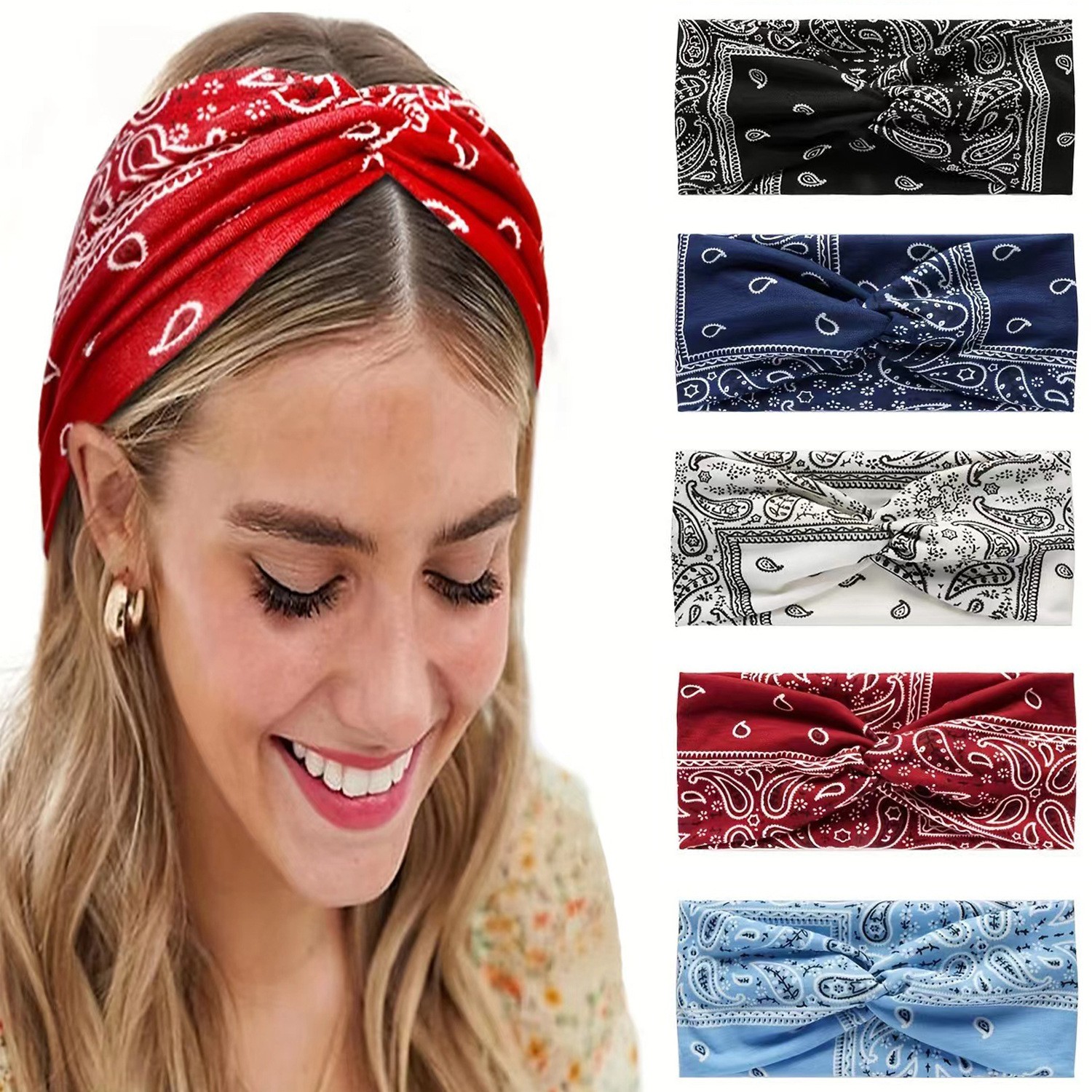 Paisley Cashew flowers hair ba - Milanaise Mesh Band avaliação e preço