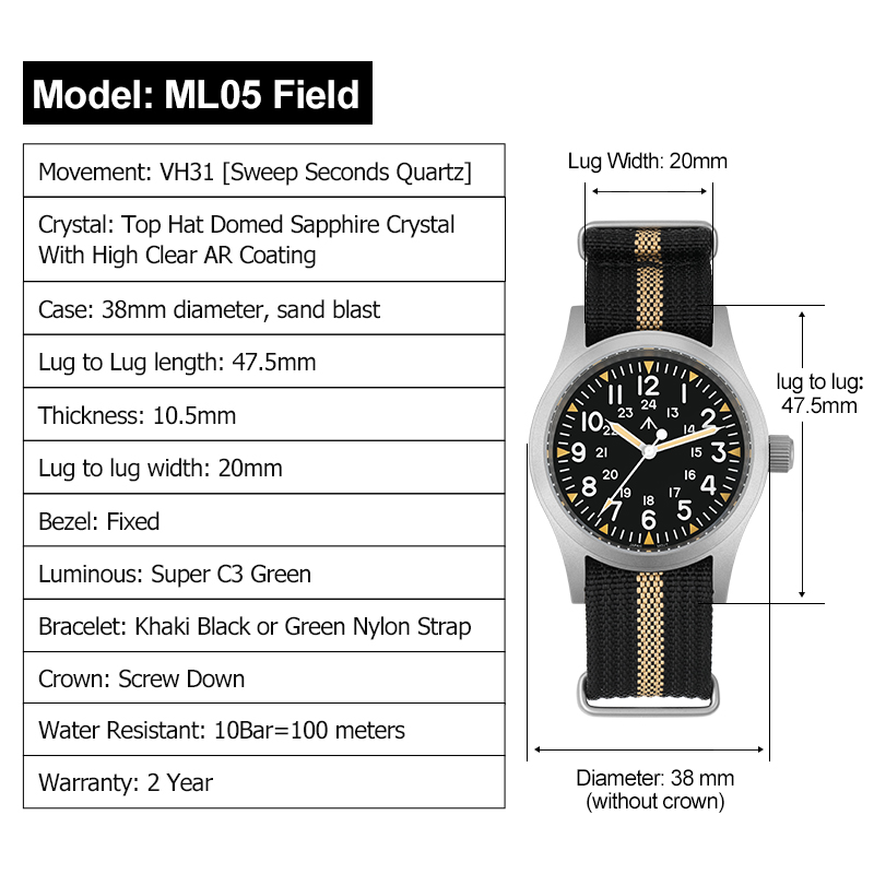 Militado ML05 Vintage Watch VH - Smartwatch Nexus avaliação e preço