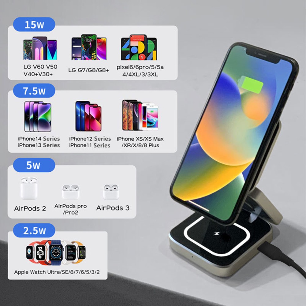 Foldable Magnetic Wireless Cha - Smartwatch Ac avaliação e preço