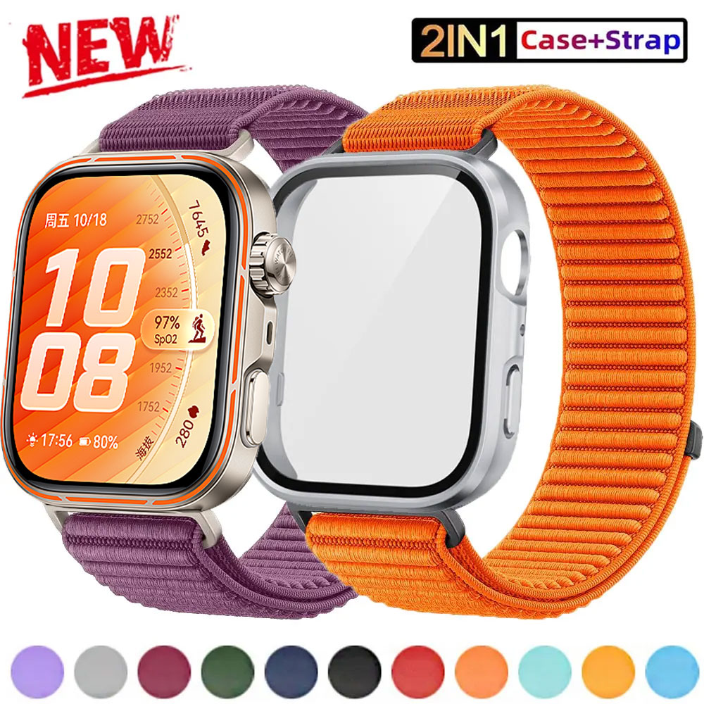 Tempered Glass Case+Sport Stra - Huawei Smartwatch Accessories avaliação e preço