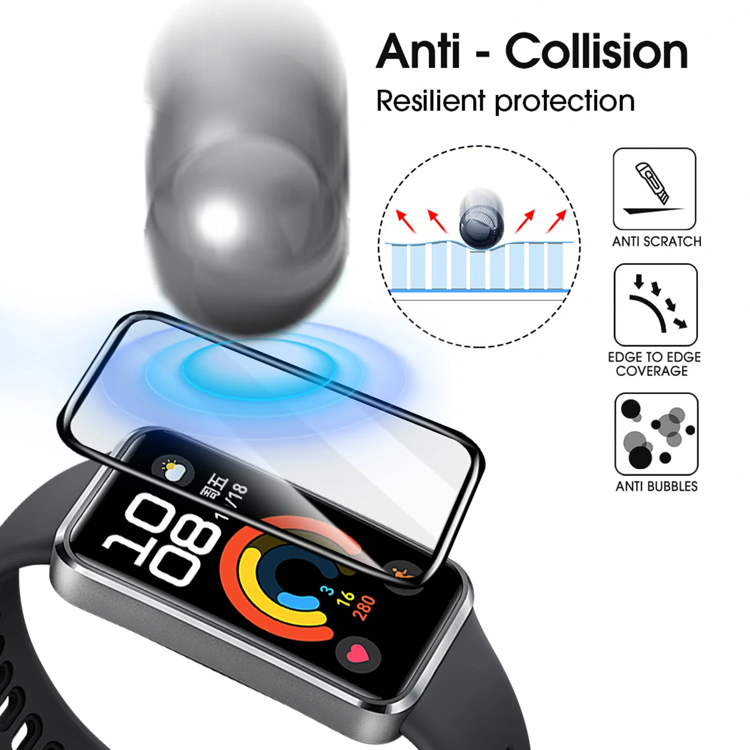 Flexible Screen Protectors for - Huawei Smartwatch Accessories avaliação e preço