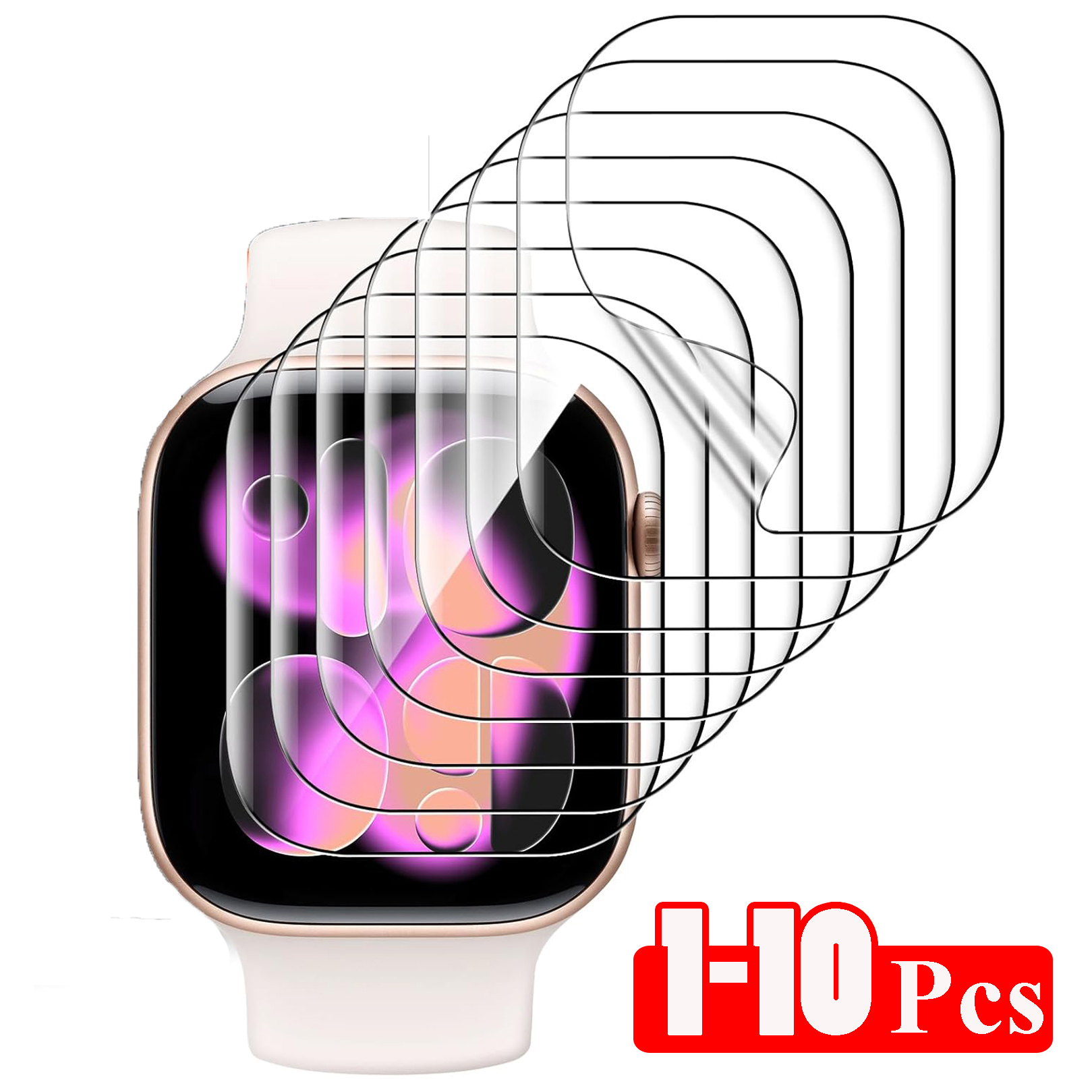 1-10PCS Hydrogel Film for Appl - Watch Case Bumper avaliação e preço